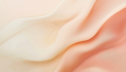 Fototapeta premium Soft Peach and Cream Fabric Draped Beautifully