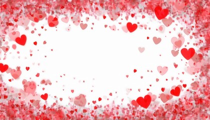 Romantic Valentine's Day & Women's Day (March 8) Celebration Frame. Red Heart Themed Background for Love Notes, Greeting Cards, Digital Invitations, Social Media Posts, or Event Announcements