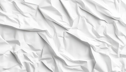 Obraz premium White Crumpled Paper Texture Background Image