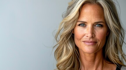 Fototapeta premium Portrait of mature business woman smile while standing against white background 
