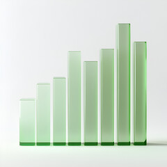 Growing data visualization digital environment abstract chart representation modern style minimalist aesthetic for tech insights