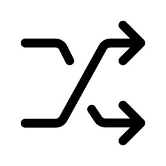 shuffle line icon