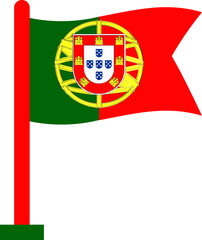 Obraz premium Portugal Flag Crisp Flown