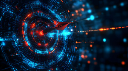 Fototapeta premium Abstract 3D Target: Data Visualization