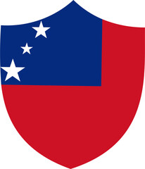 Shield Icon of Samoa Flag