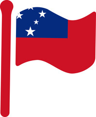 Samoa Flag free flown Rounded icon