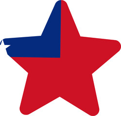 Samoa Flag In Star Shape