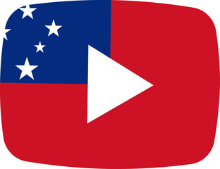Samoa Flag on video player icon