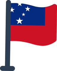 Samoa Flag Rounded