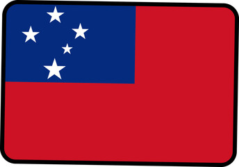 Samoa Flag Smooth rectangle icon