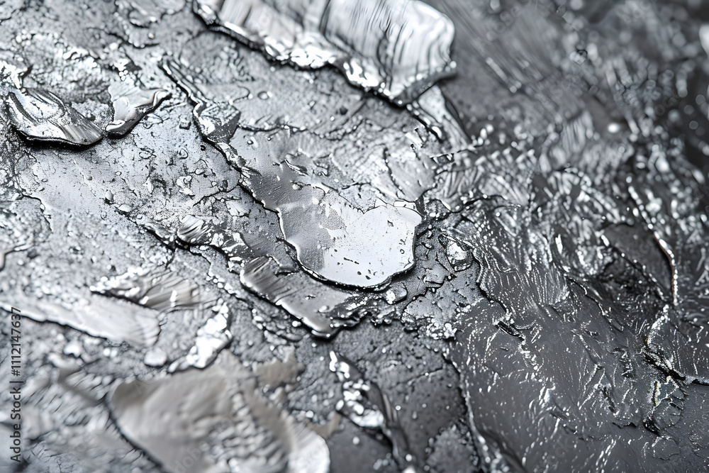 Aufkleber a close-up of metallic textures showcasing reflective surfaces and intricate patterns.