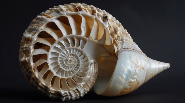 sea shell in section