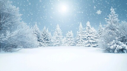 Enchanting Winter Night: Serene Snow-Covered Landscape in Moonlight - Ultra-Detailed Photorealistic Scene of Glistening Snowflakes and Soft Shadows