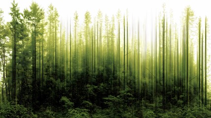 Natural transpiration in lush forests nature scene vertical view vibrant environment sustainable ecosystem