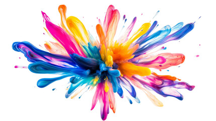Colorful explosion transparent background