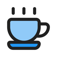 coffee cup line color icon