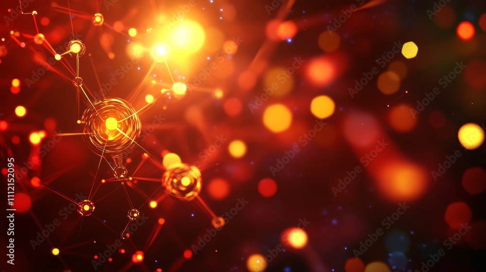 Poster abstract network security digital data protection and cybersecurity technology background