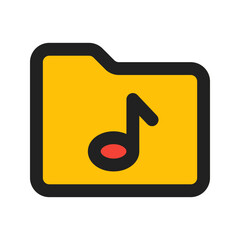 music folder line color icon