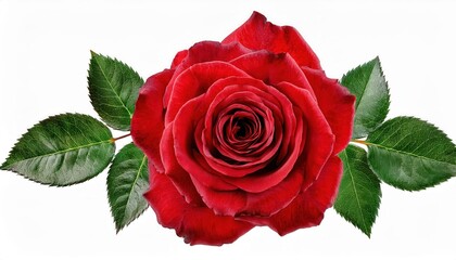 Fototapeta premium Radiant Red Rose of Love. Symbol of Passion and Romance for Valentine's Day and International Women’s Day. Perfect for Celebrations, Gifts, and Expressing Unspoken Emotions