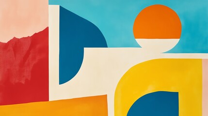 Abstract geometric pattern with bright colors.  Modern art.