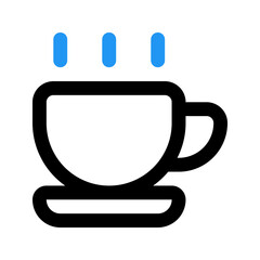 coffee cup line color icon