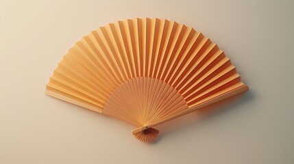 Isolated hand fan with detailed textures on a clean white background.