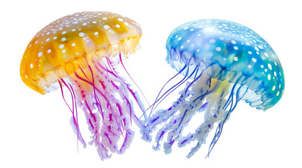 Vibrant jellyfish transparent background
