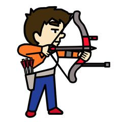 アーチェリー　イラスト