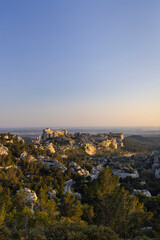 Medieval castle and village, Les Baux-de-Provence, Alpilles mountains, Provence, France