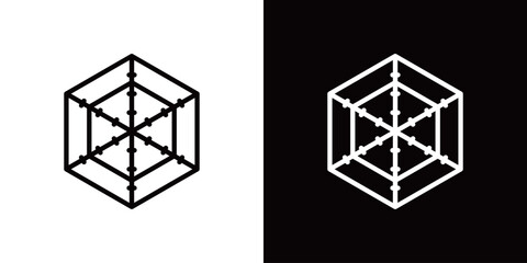 グラフのシンプルなラインアイコン