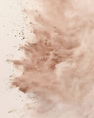 A cloud of fine, soft powder creating an abstract, textured background.