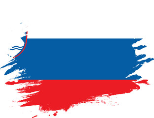 Grunge Brush On Flag Of Slovenia