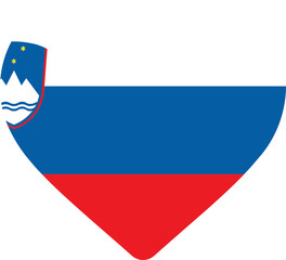 Heart Icon on Slovenia Flag