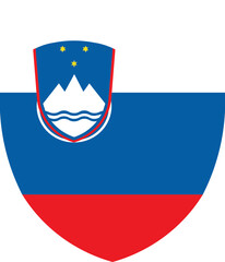 Obraz premium Shield Icon of Slovenia Flag