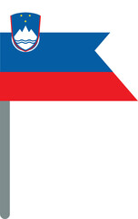 Slovenia Flag On Crisp Corners