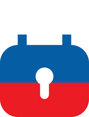 Obraz premium Slovenia flag on Lock icon