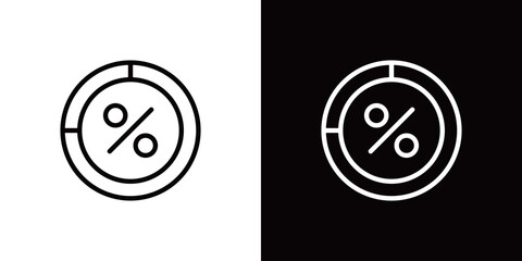 グラフのシンプルなラインアイコン