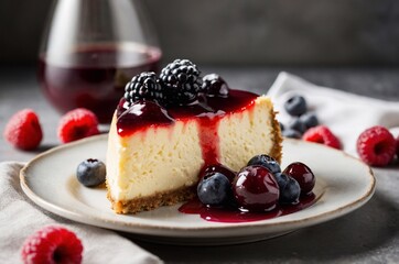Cheesecake with fresh berries