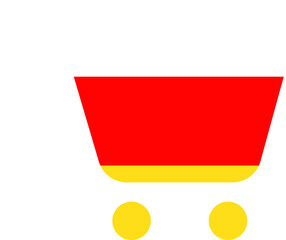 South Ossetia flag on Mono Cart Icon