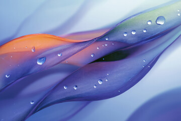 a close up of a flower with water droplets