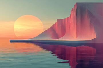 a large iceberg in the water
