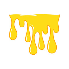 Simple vector illustration of a dripping liquid, dripping liquid, syrup drip vector illustration in hand drawn style