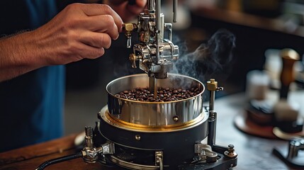 Crafting Coffee Perfection: Roasting Fresh Beans in a Workshop