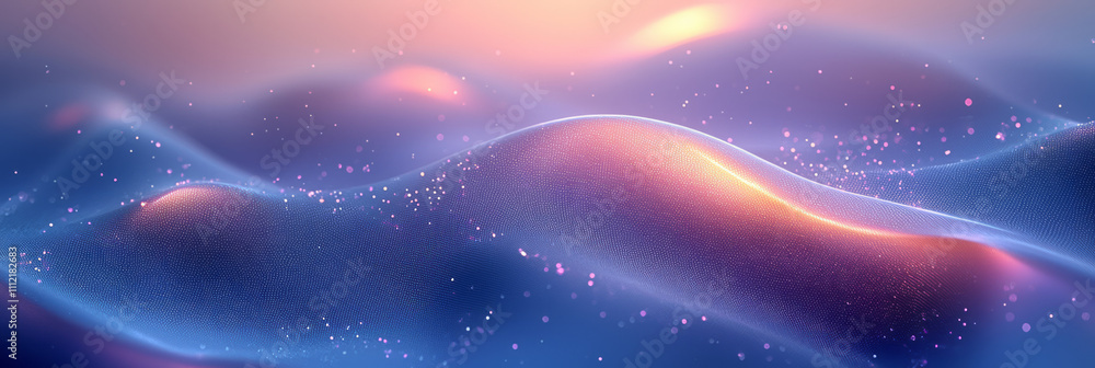 Poster abstract background with waves and blurs