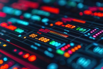 Battery replacement restores energy. Neon digital interface with vibrant colors