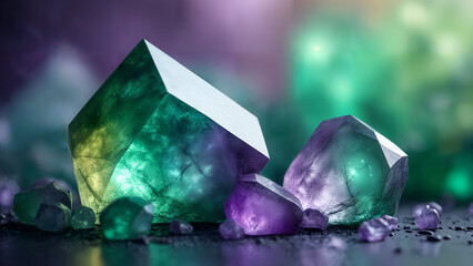 Vibrant Fluorite Crystal Background
