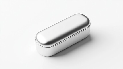 Isolated Metallic Case on White Background