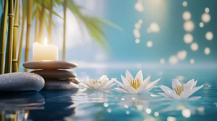 Papier peint photo autocollant Zen Spa, wallpaper, a place for body care and relaxation  © DrPhatPhaw