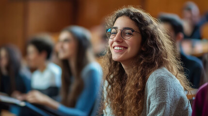 Obraz premium International Graduate Student Day. graduate students at the university