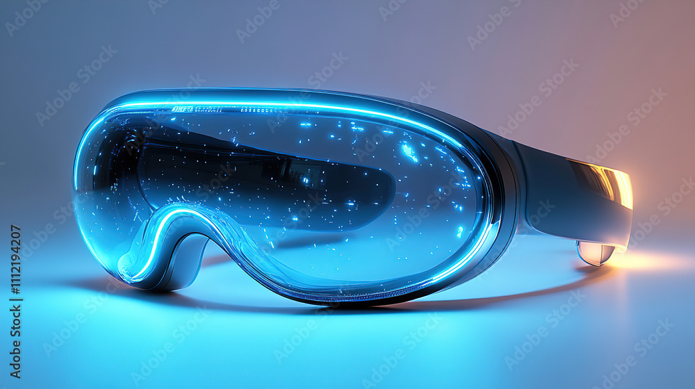 Aufkleber innovative virtual reality goggles designed for an immersive experience in a futuristic setting with